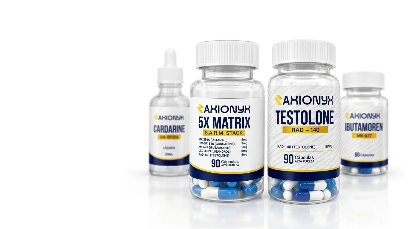 Línea de productos AXIONYX: Cardarine, 5X Matrix, Testolone e Ibutamoren