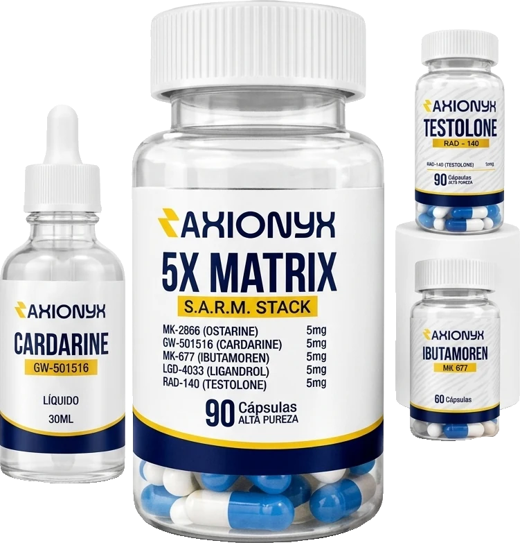 Productos AXIONYX: Cardarine, 5X Matrix, Testolone e Ibutamoren